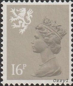 Great Britain Scotland #SMH29 1983 16p Brwn Grey  QEII Machin UNUSED-VF-NG-NH.