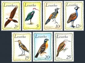 Lesotho 105-111,MNH.Michel 105-111. Birds 1971.Lammergeier,Ibis,Bustard,Snipe,