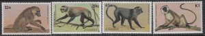Zambia 320-23 MHR 1985 Primates (102)(ad5603)