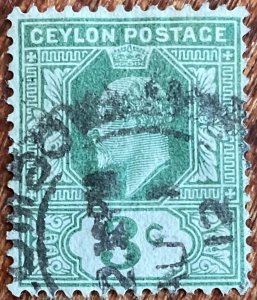 Ceylon #202 Used Single King Edward VII L21