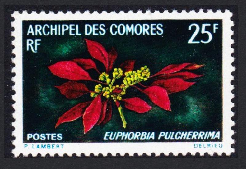 Comoro Is. Poinsettia Euphorbia Pulcherrima 1v SG#85 SC#82