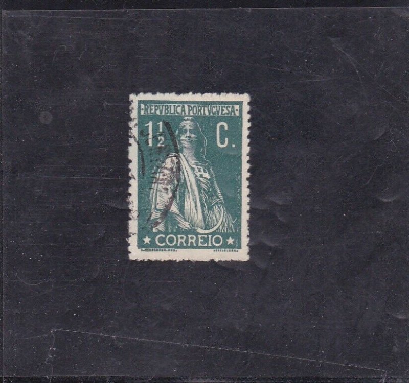 PORTUGAL CERES 1 1/2 C. AF # 222Perf. 15x14    (1917-20)