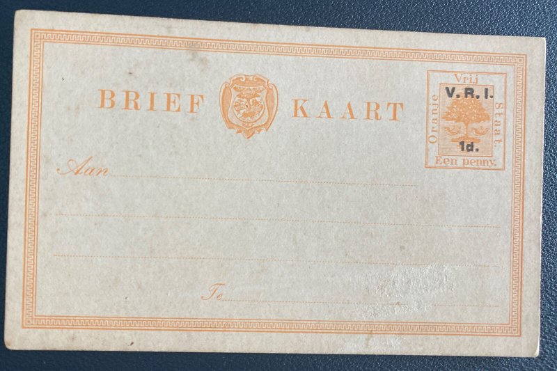 Mint Orange River Colony South Africa Postal Stationery Postcard