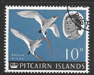 PITCAIRN ISLANDS SG43 1964 10d RED-TAILED TROPIC FINE USED