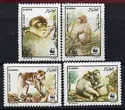 Algeria 1988 WWF - Barbary Apes set of 4 unmounted mint, ...