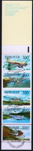 Faroe Islands 1985 Aviation Airplanes Mi.125 - 9 Booklet Used CTO