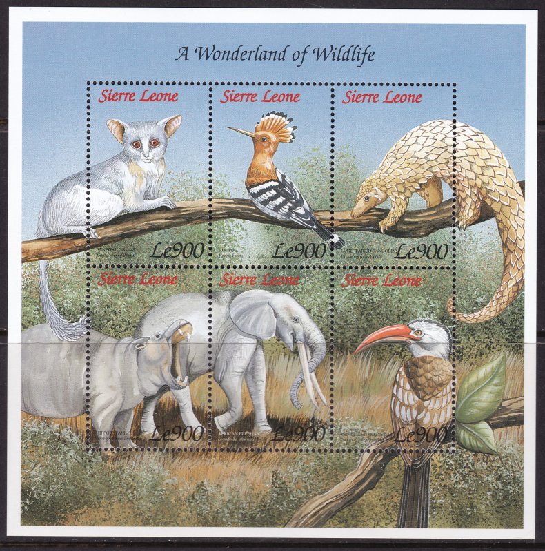 Sierra Leone, Fauna, Birds, Animals MNH / 1999