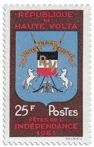 UPPER VOLTA - 1961 - Independence Celebtations - Perf 1v - Mint Never Hinged