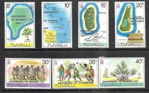 Tuvalu  85-91 MNH 1978 Independence 1st Anniversary