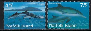 Norfolk Is 621-22 MNH 1997 Dolphins (an4768)
