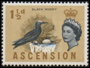 Ascension 76 - Mint-H - 1 1/2p Black Booby (1963) (cv $1.75)