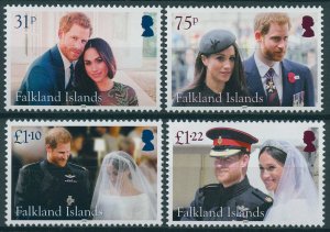 Falkland Isl 2018 MNH Royalty Stamps Prince Harry & Meghan Royal Wedding 4v Set