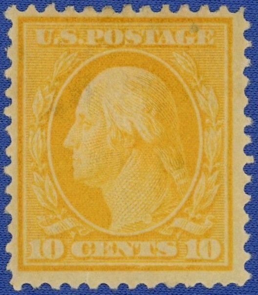 U.S.Scott #338 HR OG Unused, single  10c (1909) George Washington