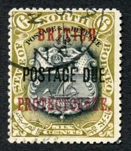 North Borneo SGD42 6d opt Post Due Cat 12 Pounds