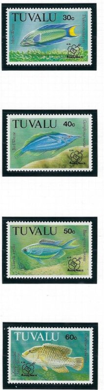 Tuvalu 629-32 MNH 1992 Fish (ak2128)