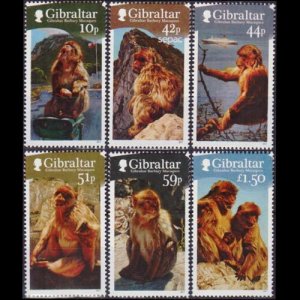 GIBRALTAR 2011 - Scott# 1290-5 Barbary Monkeys Set of 6 NH