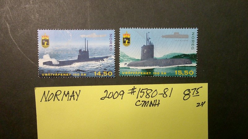 Norway 2009 Submarines Scott# 1580-1581 complete MNH