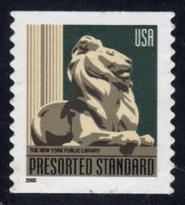 US #3447 New York Public Library Lion; Used