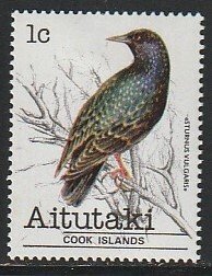 1981 Aitutaki - Sc 215 - MH VF - 1 single - Sturnus Vulgaris