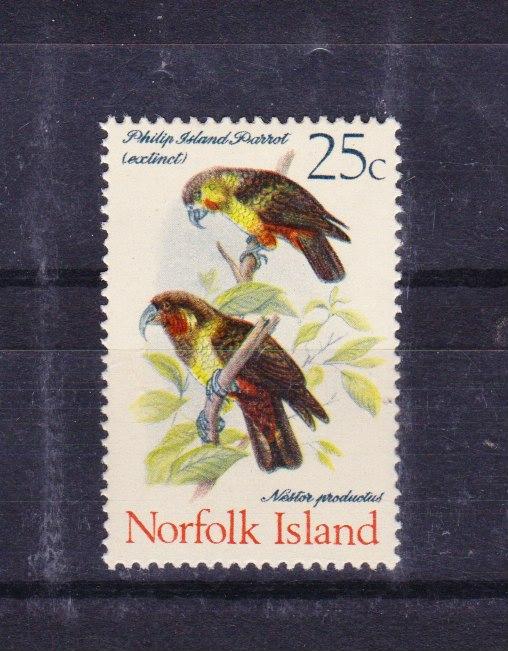 NORFOLK ISLAND 1970 Birds 25c Parrot HM