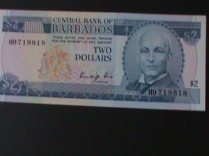 BARBADOS-1980-CENTRAL BANK $2 DOLLAR.UNCIRULATED NOTE-VF WE SHIP TO WORLWIDE