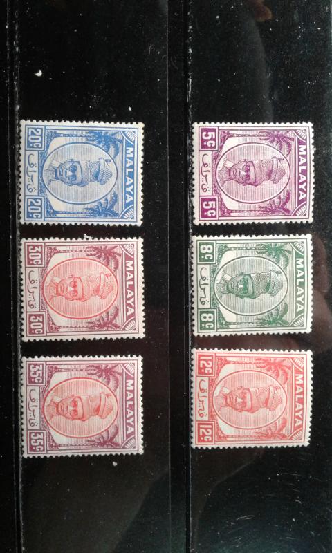  Malaya-Perak #120-125 mint hinged h191.3474