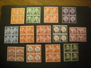 Liberty series blocks of 4, MNH Beauties, Nice group