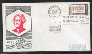 US #1141 Credo FDC Junior Cachet addr D61