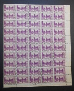 1934 National Parks 3c Mt Rainier Sc 742 full sheet of 50 premium MNH