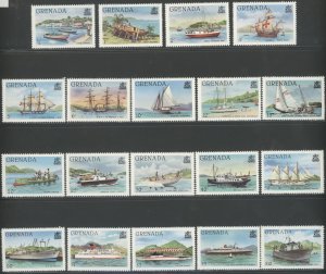 1980 Grenada - Stanley Gibbons #931-49 - Ordinary Series - Ships - 19 Values - M