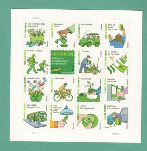 U.S. 4524  Go Green Full Sheet  MNH 2011