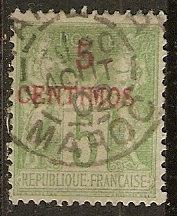 French Morocco 2 Cer 2 Used VF 1891SCV $27.50