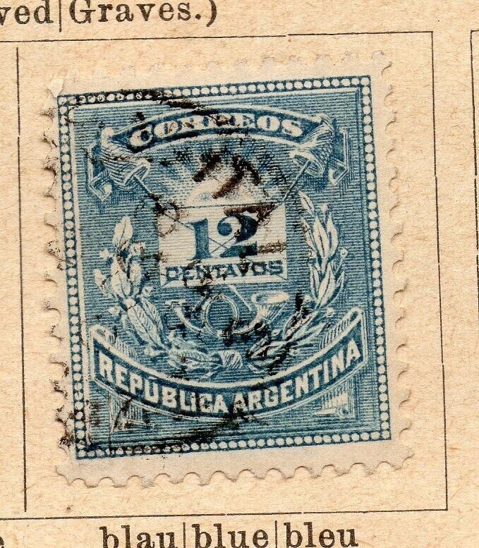 Argentina 1884 Early Issue Fine Used 12c. NW-11804