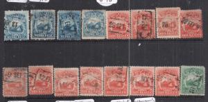 Costa Rica SC 1/3 lot of sixteen box cancels VFU (6dnc)