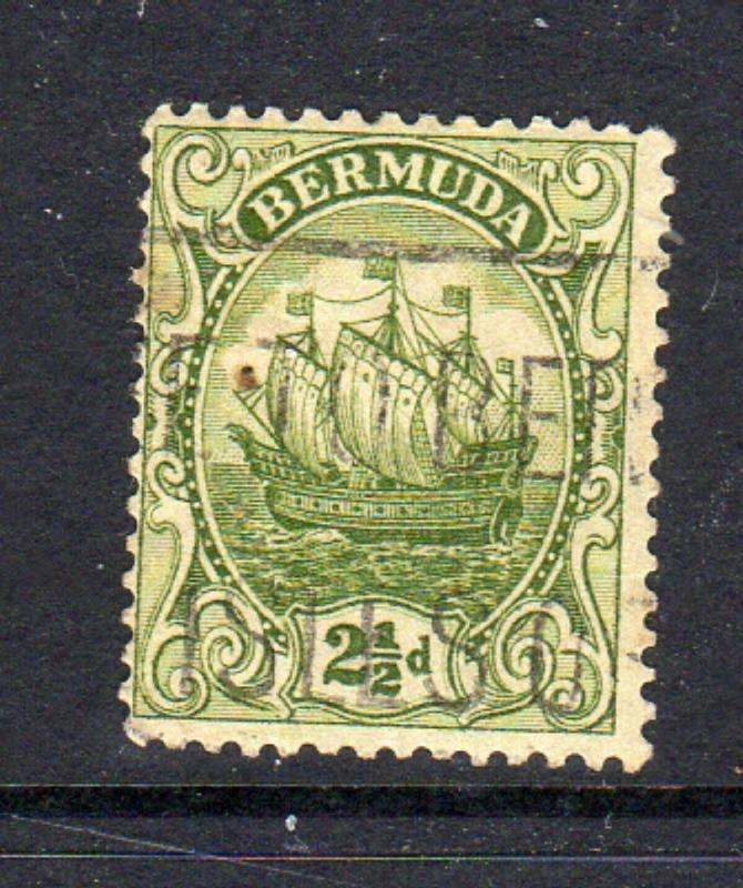 BERMUDA #86  1923  2 1/2p CARAVEL    F-VF USED  c