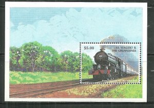 St. Vincent Grenadines MNH S/S 2598 Locomotive