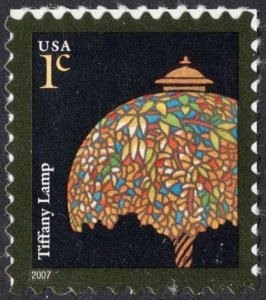 SC#3749 1¢ Tiffany Lamp Single (2007) SA