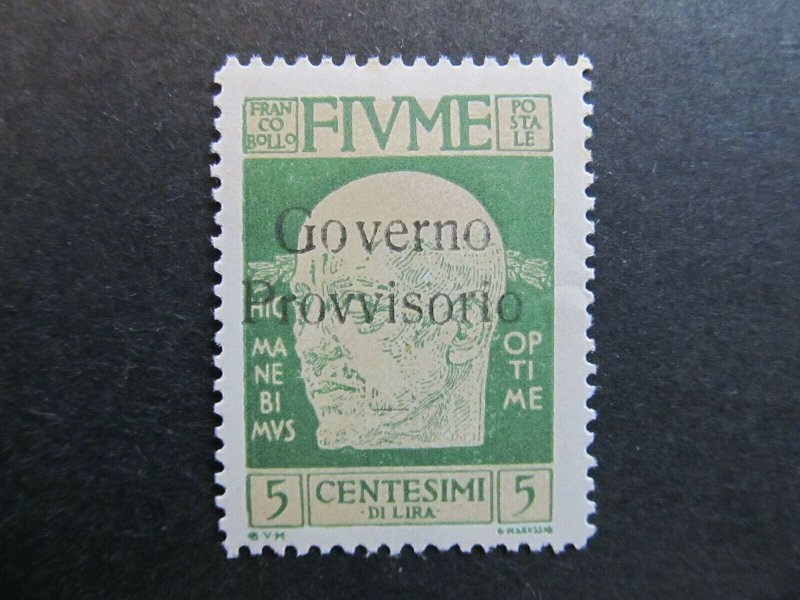 A4P5F12 Fiume 1921 optd 5c mh*