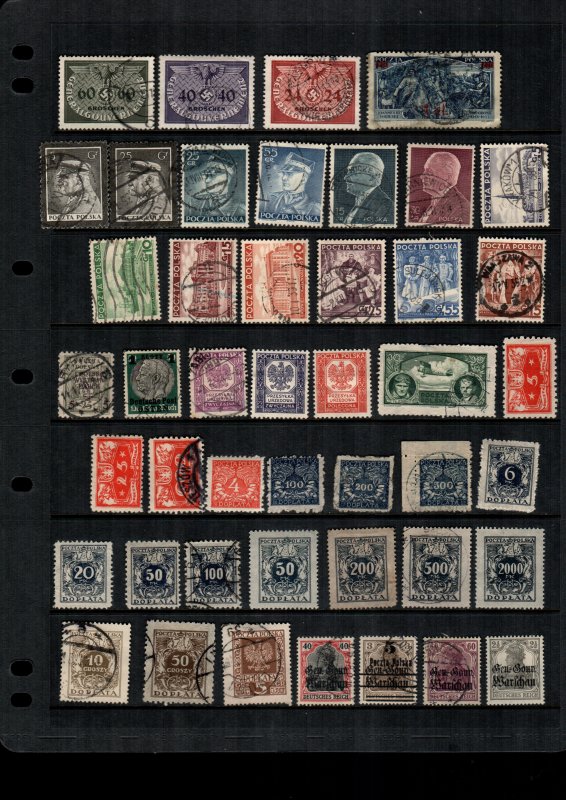 Poland  44  diff  used and mint   lot collection