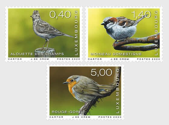 2020 LUXEMBOURG -  RARE BIRDS  - SET UNMOUNTED MINT