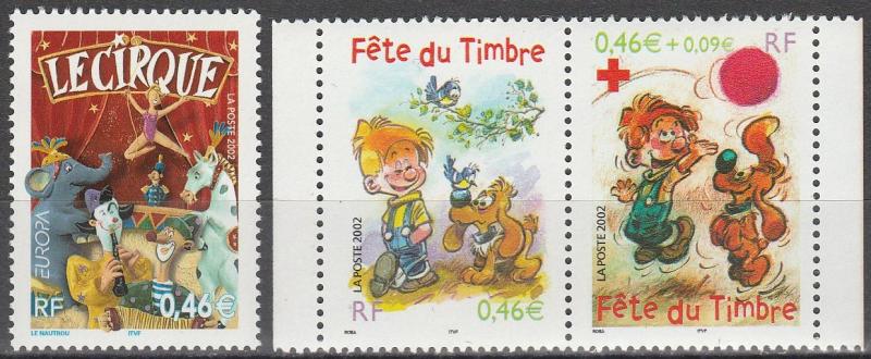 France #2877, 2878a 2879  MNH CV $7.40  (A14039)