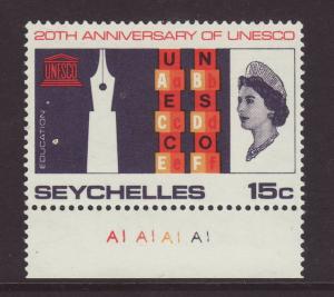 1966 Seychelles 15c UNESCO Mint