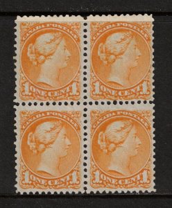 Canada #35ii Very Fine Never Hinged Orange Shade Block **With Certificate**