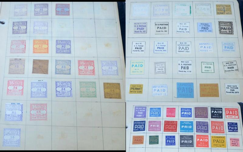 USA Postage Permits Mailomat First Class Package Labels Bulk Rate Collection