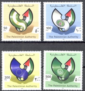 Palestinian Authority Sc# 145-148 MNH 2001 Flags