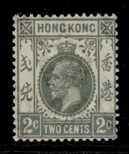 HONG KONG GV SG118c, 2c grey, LH MINT. Cat £25. WMK SCRIPT