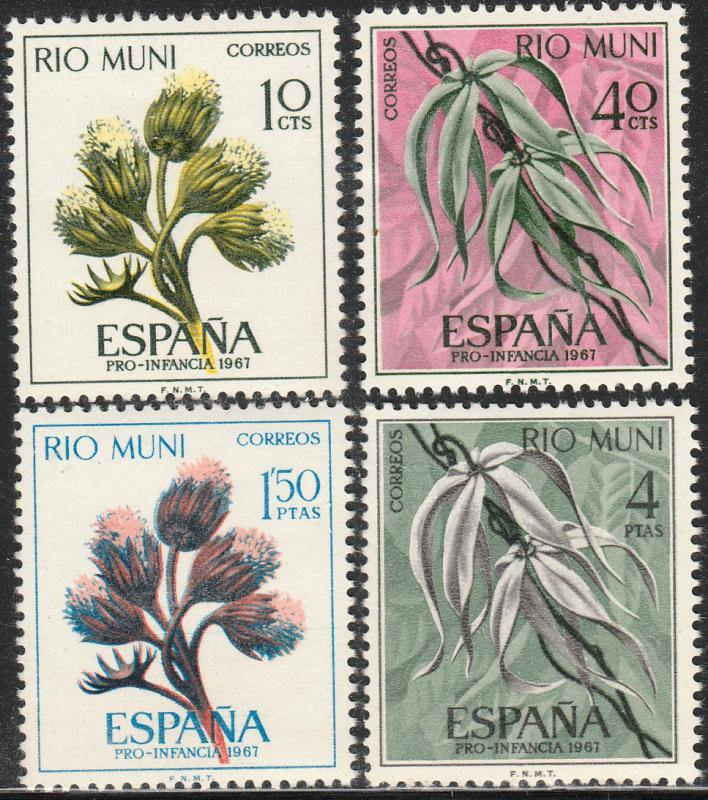 RIO MUNI 63-66, FLOWERS, MNH VF. (40)