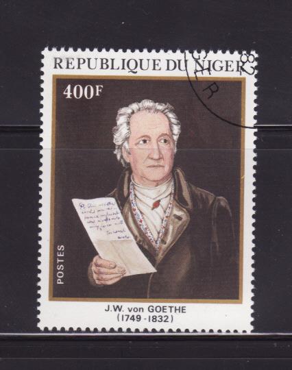 Niger 578 U Famous People, J. W. von Goethe, Writer (C)