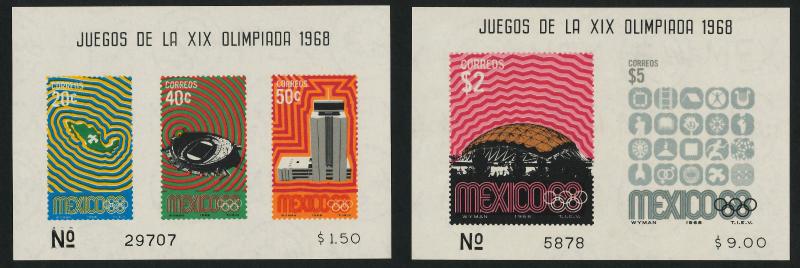 Mexico 998a,1000a, C342a,4a MNH Olympic Sports