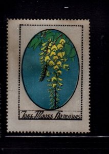 German Advertising Stamp - Johs. Maass, Florist, Hamburg